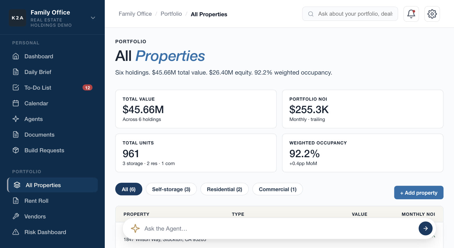 Every property, one view, in the demo