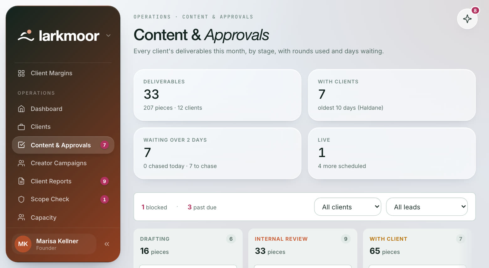 Approvals and logins, chased for you, in the demo