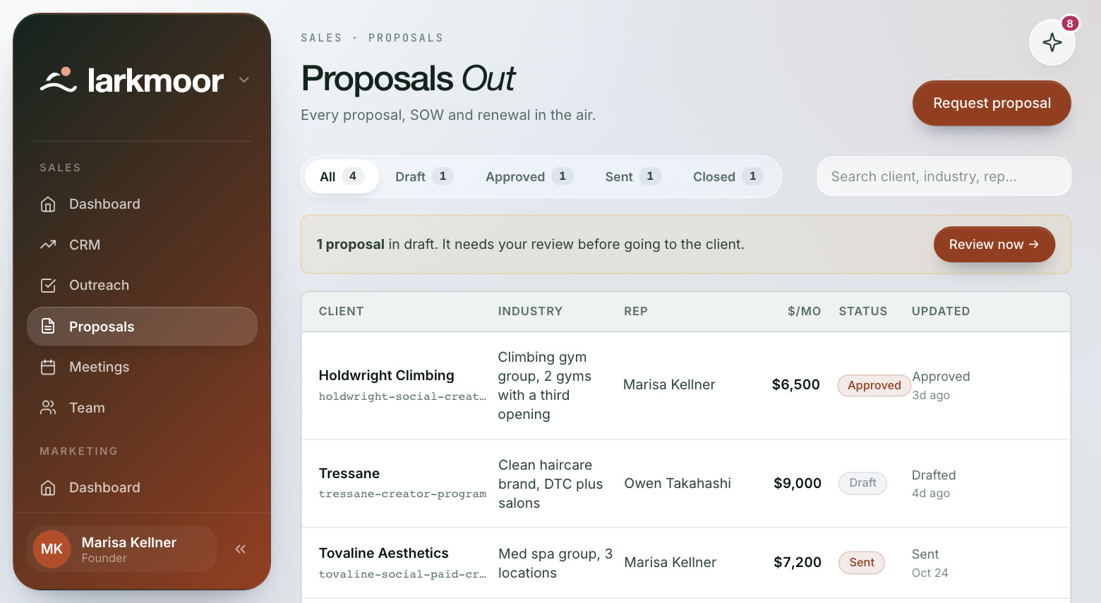 New business that keeps moving when you're busy, in the demo