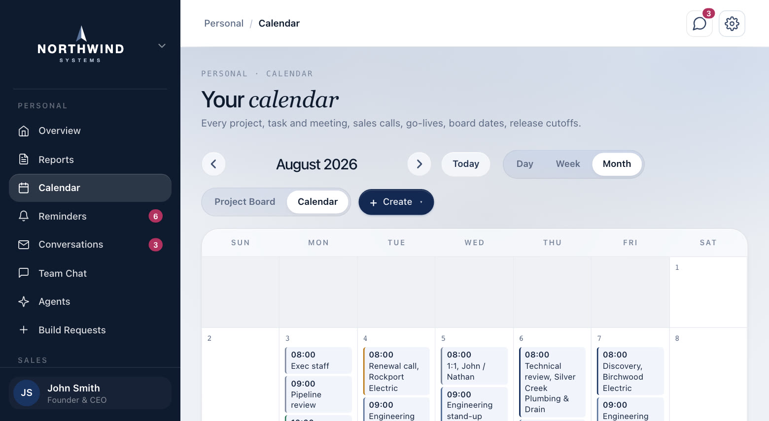 Your calendar, in a demo