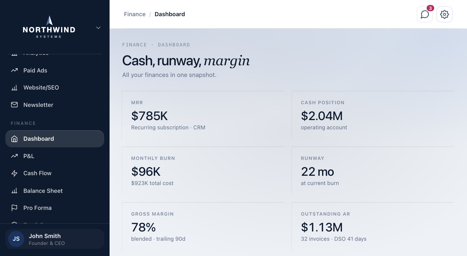 Your finances, in a demo