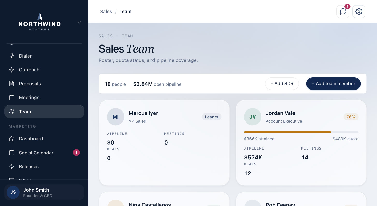 Your team, in a demo